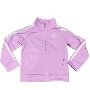 Girl's Lavender Full Zip Adidas Track Suit Jacket - 4T